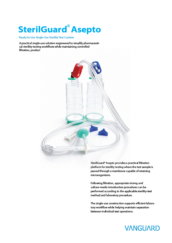 SterilGuard Asepto product catalogue cover