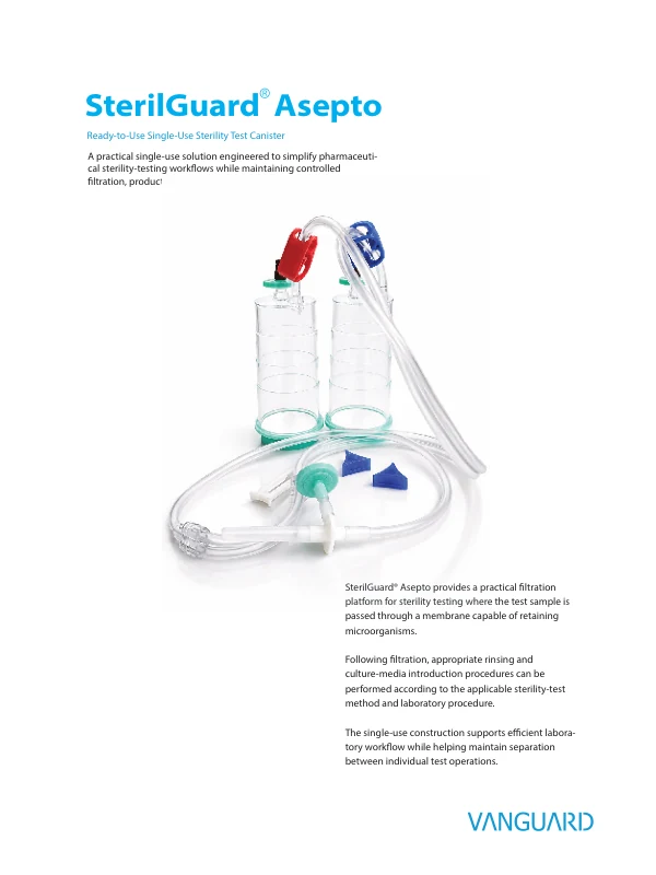 SterilGuard Asepto product catalogue cover